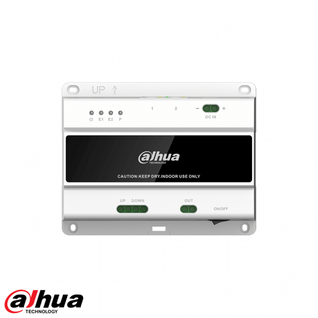 Dahua 2-wire Switch (20 indoor, 2 doorstations) incl voeding