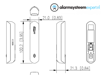 Módulo de entrada inalámbrico Dahua Airshield DHI-ARM310-W2(868)