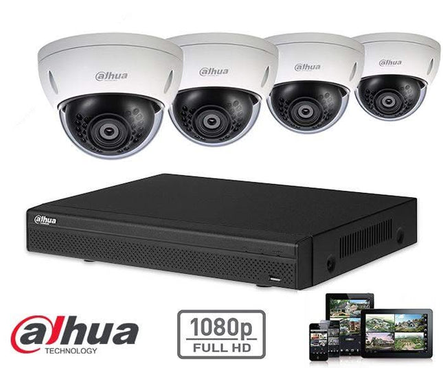 Dahua Dahua Full HD-CVI kit 4x cámara domo 2 Megapixeles set de seguridad
