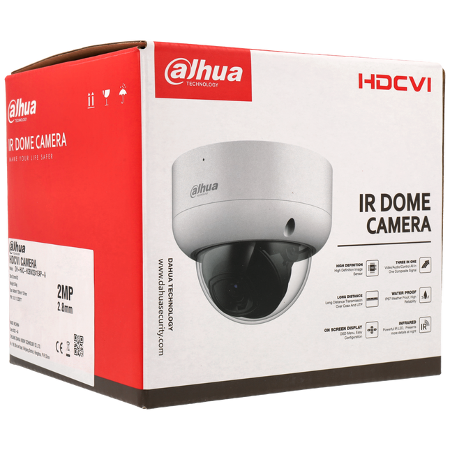 Dahua Dahua HAC-HDBW1200EA-A, HDCVI 2MP 2.8mm Full HD Dome camera