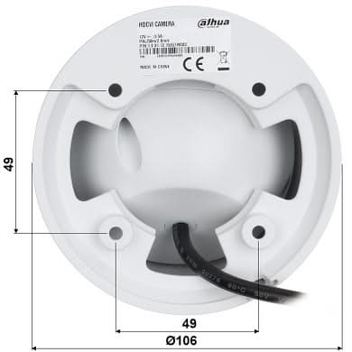 Dahua Dahua HAC-HDW2802T-A-S2, cámara ocular 4K Starlight HDCVI IR, coaxial