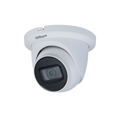 Dahua Dahua IPC-HDW2541TM-S-S2, LED IR de torreta Wizsense de 5 MP de 2,8 mm, ranura SD, Poe, micrófono integrado.