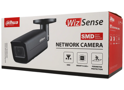 Dahua Dahua IPC-HFW2441T-ZS preto, lente zoom bullet 4MP 2,7 ~ 13,5 mm, detecção inteligente Wizsense