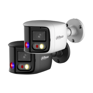 Dahua Dahua IPC-PFW3849SP, câmera de rede bullet de lente dupla WizSense 8Mp Tioc 180° preta