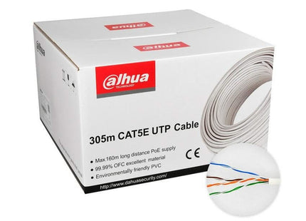 Dahua Dahua Cable de red CAT5E UTP, 305 m, 100 % cobre, conductores macizos