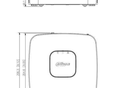Dahua NVR2104-P-4KS3 de la serie Lite, 1 puerto LAN y 4 puertos PoE. Apto para 4 cámaras IP.