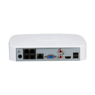Dahua NVR2104-P-4KS3 de la serie Lite, 1 puerto LAN y 4 puertos PoE. Apto para 4 cámaras IP.