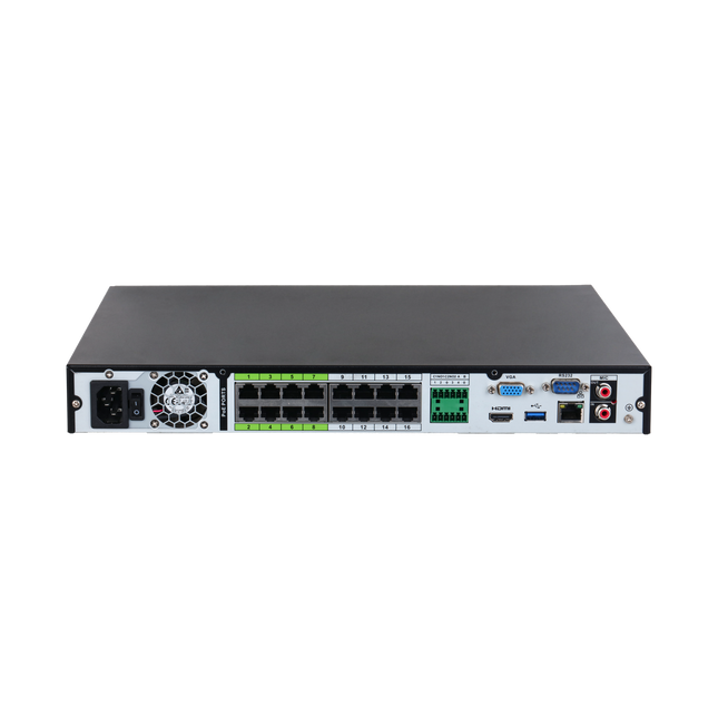 Dahua Dahua NVR5216-16P-EI, 16x PoE, Sin Almacenamiento, Apto para 16 cámaras IP