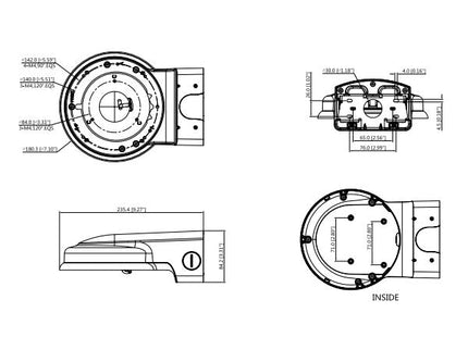 Dahua Dahua PFB211W-B Muursteun Buitentoepassing Zwart