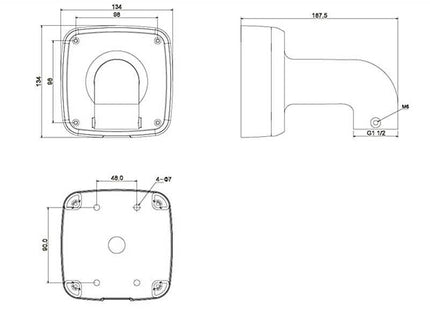 Soporte de pared resistente al agua Dahua PFB302S