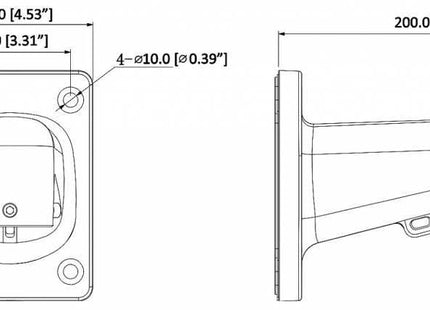 Soporte de pared de aluminio Dahua PFB305W para minicámara domo