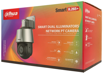 Dahua Dahua SD3A400-GN-A-PV, câmera de segurança 4MP PT com iluminação inteligente e sirene