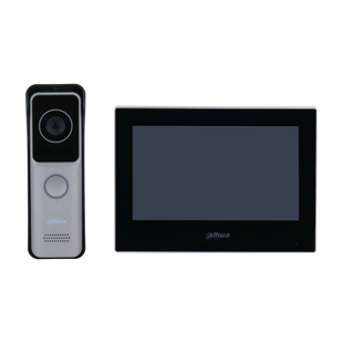 Kit de videoportero Dahua KTW02, que incluye VTO2311R-WP y VTH2621G-WP, PoE/WiFi