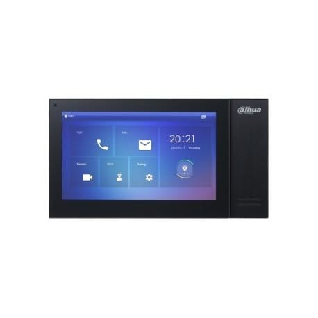 Dahua Dahua VTH2421FB-P, unidade interna tela sensível ao toque de 7 polegadas, preto, PoE, SIP