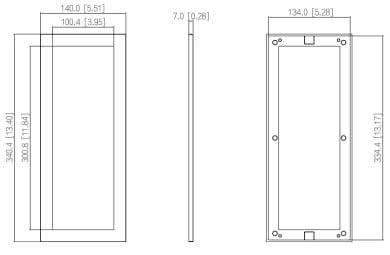 Dahua Dahua VTM24P3 Frontal para 3 módulos Preto