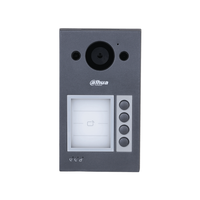 Dahua Dahua VTO3311Q-WP, Video Intercom 4 knops buitenpost PoE en WiFi met Proximity