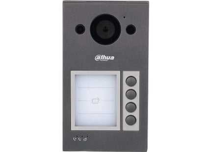 Dahua VTO3312Q-P, videoportero con estación exterior de 4 botones, PoE y cableado de 2 hilos con proximidad