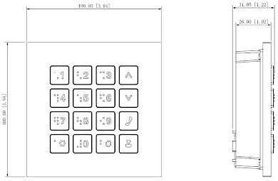 Módulo de teclado Dahua Dahua VTO4202FB-MK Preto