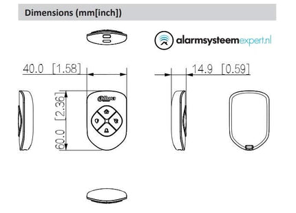 Dahua DHI-ARA24-W2(868) Draadloze Keyfob DEMO