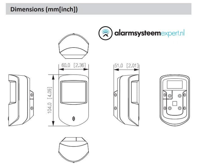 Dahua DHI-ARD1233-W2 Zwart, Draadloze PIR Detector