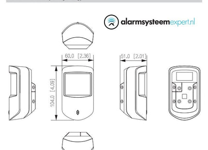 Dahua DHI-ARD2231-W2 Zwart, Draadloze PIR DUAL Detector