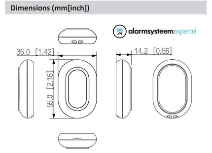 Dahua DHI-ARD821-W2(868) Draadloze Paniekknop