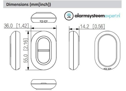 Dahua DHI-ARD822-W2(868) Draadloze Dubbele Paniekknop