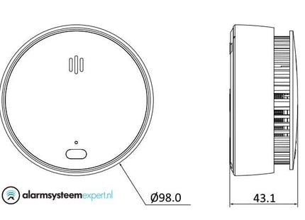 Dahua DHI-HY-SA21A-W2(868) Draadloze Rookmelder