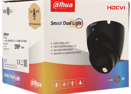 Dahua HAC-HDW1200TLM-IL-A-B, 2MP 2.8mm, HD-CVI, Dual light, coax