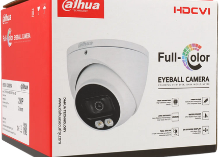Dahua HAC-HDW2249T-A-LED, 2MP 2.8mm, HD-CVI, Eyeball, Full-Color, coax