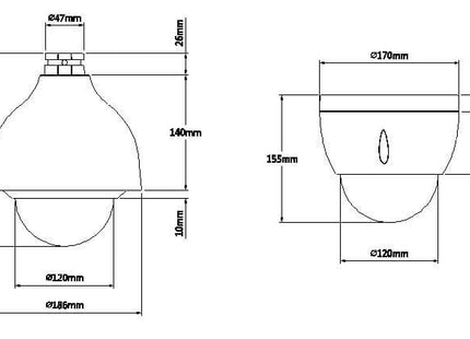 Dahua IPC-SD42212T-HN-S2 Starlight Full HD PTZ camera, 12x zoom, IP66