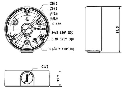 Dahua PFA135 montagebox voor buitentoepassing