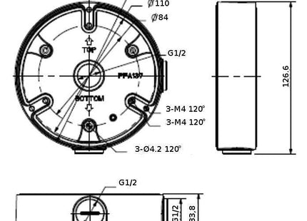 Dahua PFA137 montagebox voor diverse cameramodellen