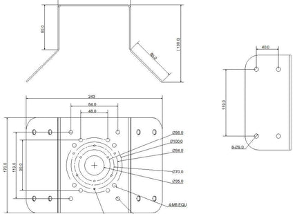 Dahua PFA151 hoekbeugel