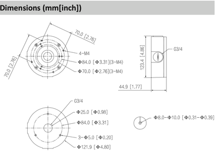 Dahua PFA5300R montagedoos Muur/montagedoos IP66