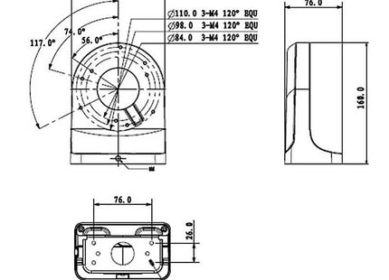 Dahua PFB203W Muursteun