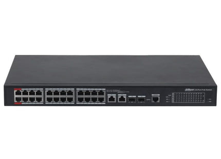 Dahua PFS4226-24ET-360,  24-port 100 Mbps + 2-port Gigabit PoE Switch, AANBIEDING