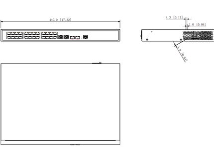 Dahua PFS4226-24ET-360,  24-port 100 Mbps + 2-port Gigabit PoE Switch, AANBIEDING