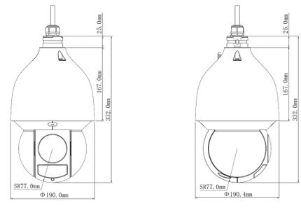 Dahua SD5A4325GB-HNR WizSense serie, autotracking, 4MP Starlight 32x optische zoom IP PTZ Camera