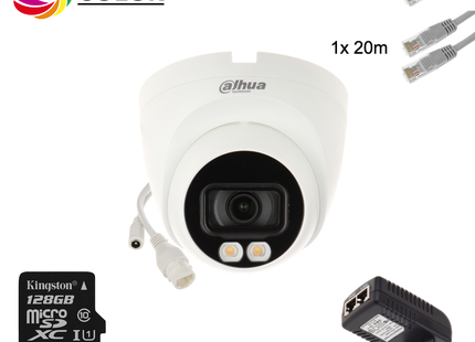 Dahua Stand Alone Camera Set  Full-Color met alle benodigdheden