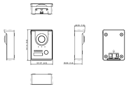 Dahua VTM05R Zwart Regenkap Opbouw t.b.v. VTO2202/2201