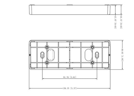 Dahua VTM22A, 15° Schuine steun voor VTO2311R-WP deurstation