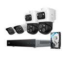 Eufy Beveiligingscamera set; PoE recorder, 2x Bulletcam en 2x PTZ camera