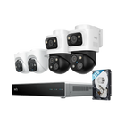 Eufy Beveiligingscamera set; PoE recorder, 2x Turret en 2x PTZ camera