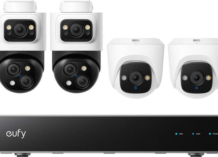 Eufy Beveiligingscamera set; PoE recorder, 2x Turret en 2x PTZ camera