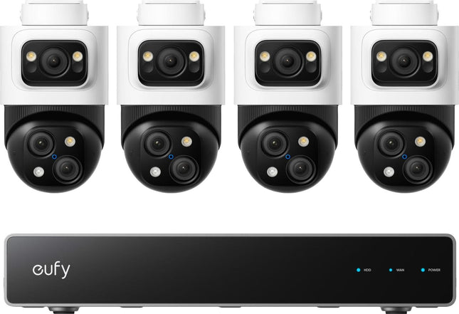 Eufy Beveiligingscamera set; PoE recorder met 4x S4 PTZ