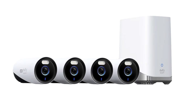 Eufy E330 4-pack cameraset (WIFI vaste voeding) met Homebase 3