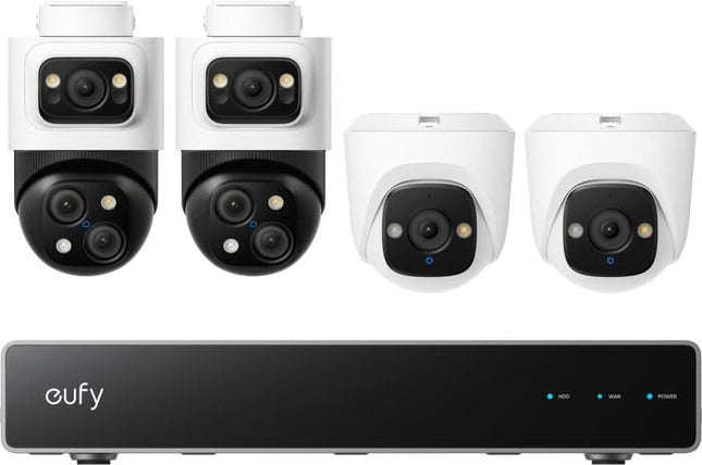 Eufy Eufy Set telecamera di sicurezza; Registratore PoE, 2 torrette e 2 telecamere PTZ