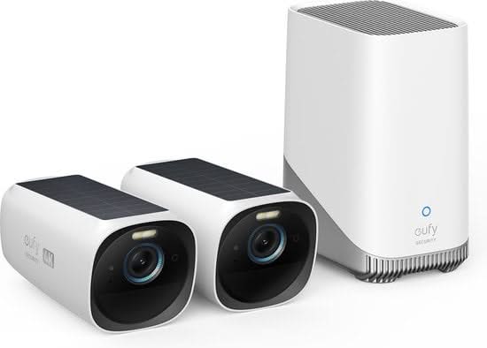 Eufy Eufy Eufycam E40, Duopack avec 2 caméras 2K sans fil et Homebase 3