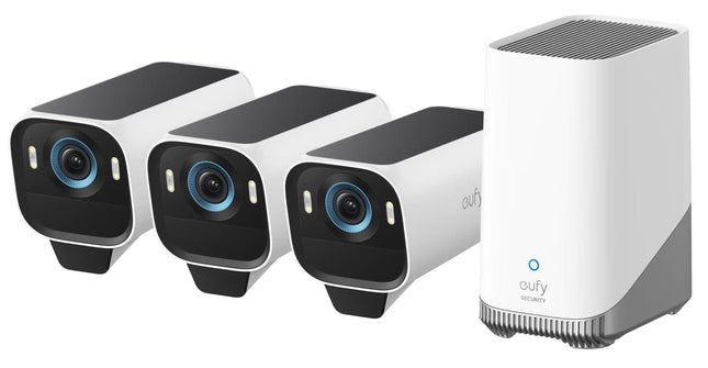 Eufy Eufy EufyCam S3 Pro, 3-Pack with HomeBase 3